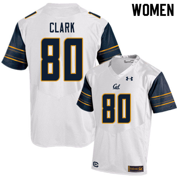 Women #80 Trevon Clark Cal Bears UA College Football Jerseys Sale-White